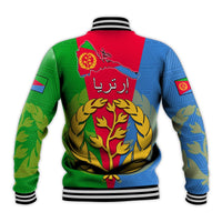 Eritrea Baseball Jacket Eritrean Map Mix African Pattern Simple Style - Wonder Print Shop