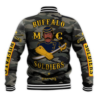 (Custom Personalised) Buffalo Soldiers Baseball Jacket Camouflage Unique LT13 - Wonder Print Shop