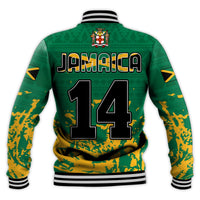 Jamaica Athletics Baseball Jacket Jamaican Flag With African Pattern Sporty Style - Wonder Print Shop