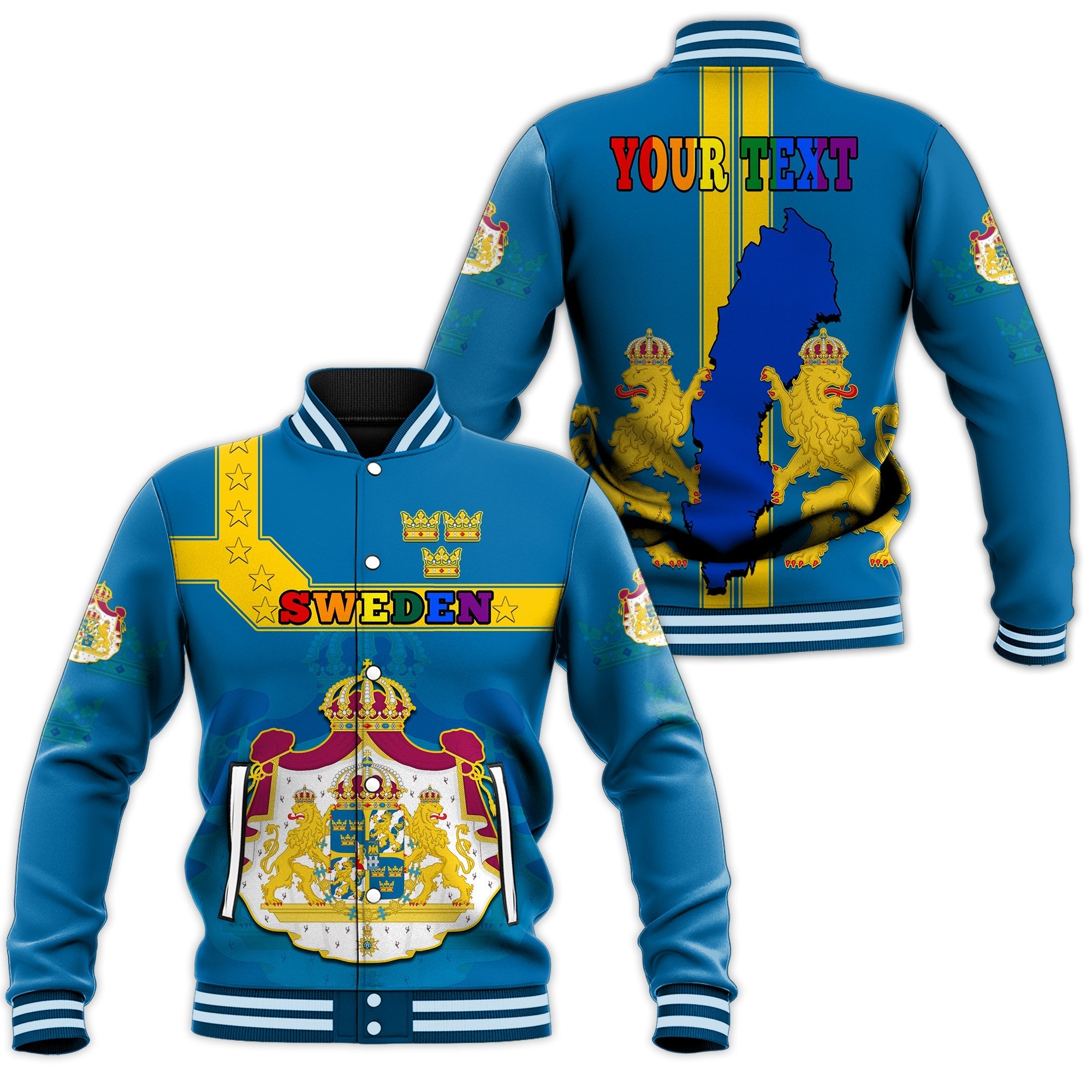 custom-personalised-sweden-lgbt-day-baseball-jacket-be-proud-of-who-you-are
