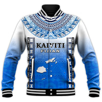 Fiji Baseball Jacket Kaiviti Fijian Special Tapa Pattern - Wonder Print Shop