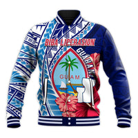 Guam Chamorro Baseball Jacket Happy Liberation Day Latte Stone LT13 - Wonder Print Shop