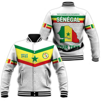 (Custom Personalised) Senegal Football 2022 Baseball Jacket Champion Teranga Lions Mix African Pattern LT13 - Wonder Print Shop