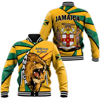 Jamaica Athletics Baseball Jacket Jamaican Flag Mix Lion Sporty Style - Wonder Print Shop