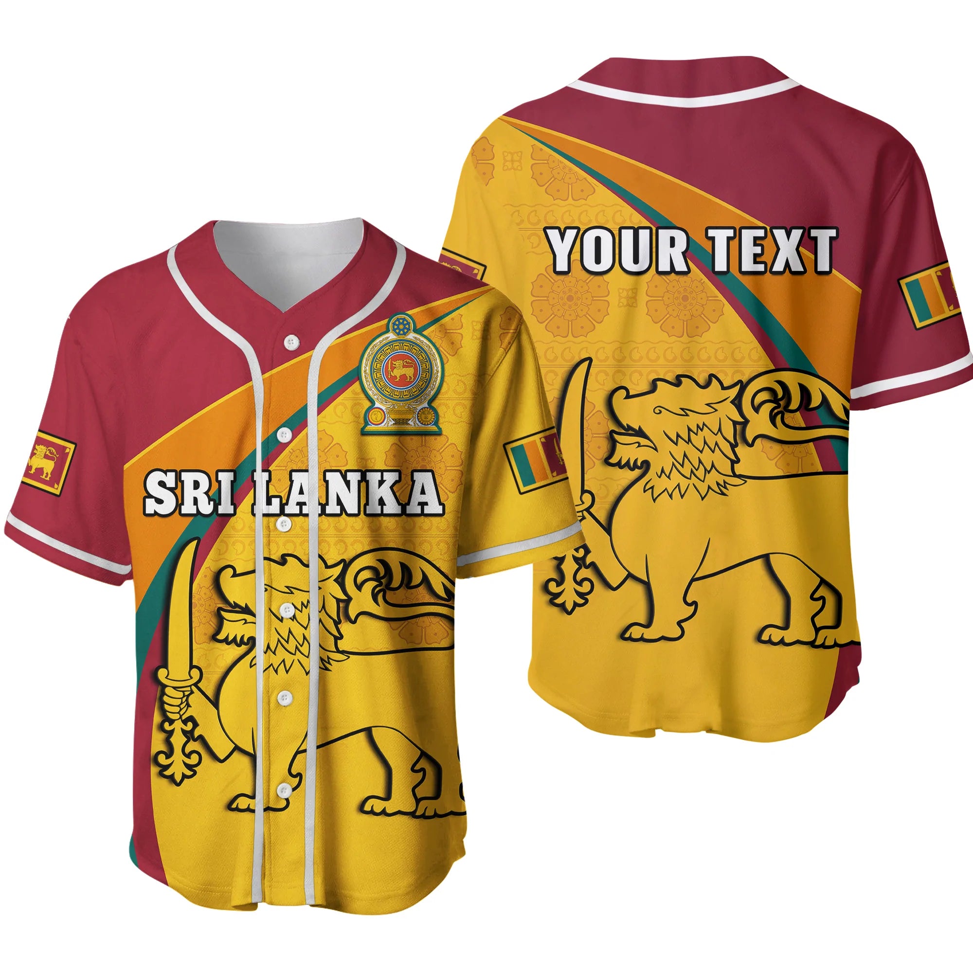 custom-personalised-sri-lanka-baseball-jersey-sri-lankan-pattern-happy-75-years-of-independence-ver02