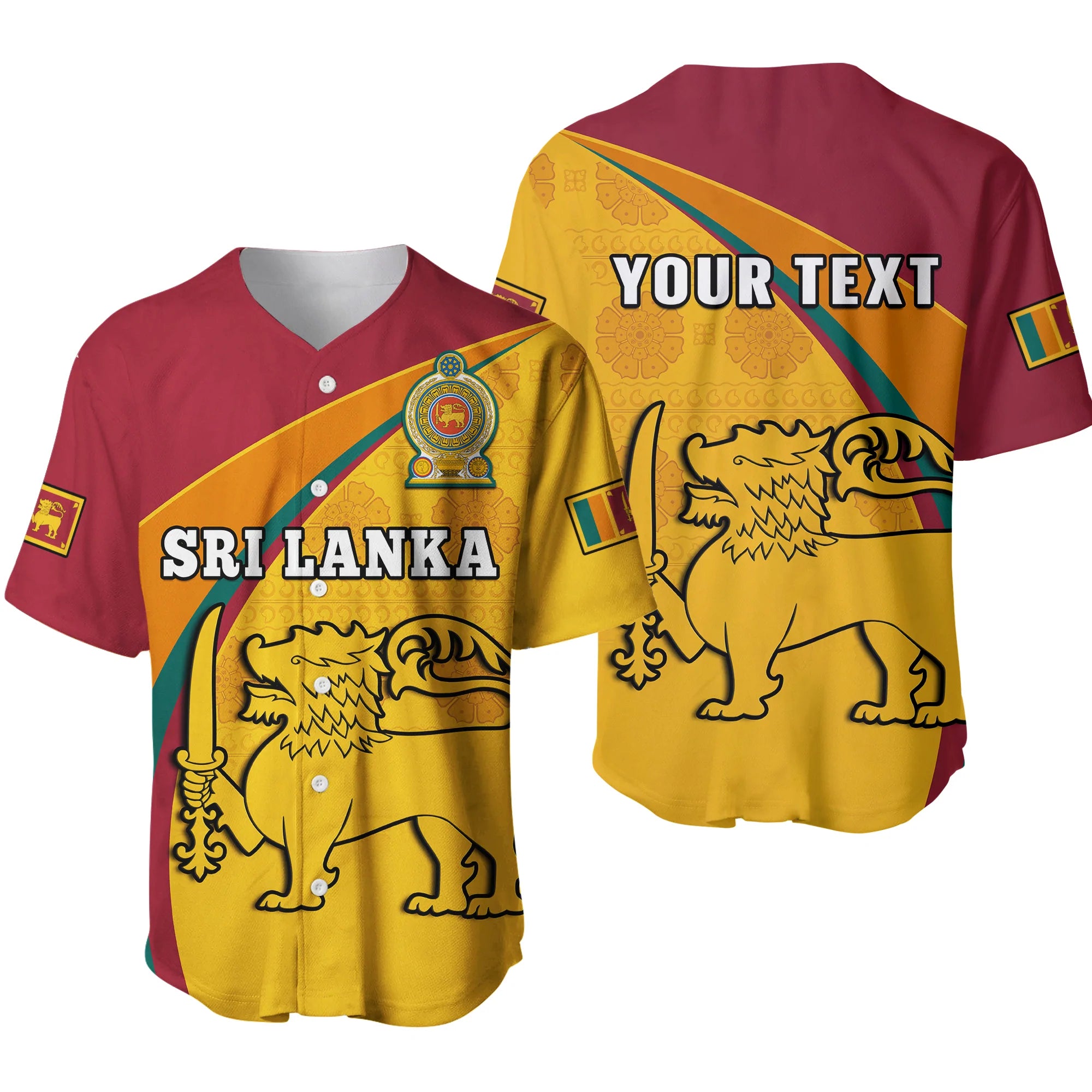 custom-personalised-sri-lanka-baseball-jersey-sri-lankan-pattern-happy-75-years-of-independence-ver01