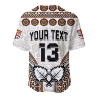 Custom Text and Number Fiji Rugby Bati Baseball Jersey Proud Tapa Pattern LT13 - Wonder Print Shop