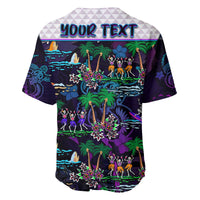 Custom Personalised Hawaii Skeleton Dancing Baseball Jersey Halloween Hawaiian Turtle LT13 - Wonder Print Shop