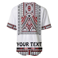 Custom Personalised Polynesian Baseball Jersey Dashiki With Polynesian Tattoo Royal Version - Wonder Print Shop