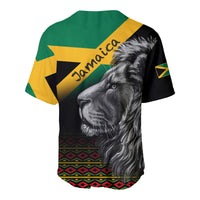 Jamaica Lion Baseball Jersey Jamaican Pattern Version Black LT13 - Wonder Print Shop