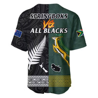 Custom Text and Number South Africa Protea and New Zealand Fern Baseball Jersey Rugby Go Springboks vs All Black LT13 - Wonder Print Shop