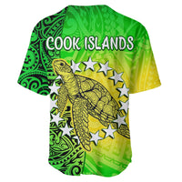 Cook Islands Baseball Jersey Cook Islands Coat Of Arms Turtle Polynesian - Wonder Print Shop
