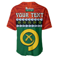 Custom Personalised Penama Province Baseball Jersey Vanuatu Pig Tusk Polynesian Flag Style - Wonder Print Shop