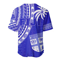 Fiji Rugby Sevens Baseball Jersey Fijian 7s Tapa Polynesian Blue Ver.02 LT13 - Wonder Print Shop