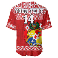 Custom Text And Number Tonga Rugby Baseball Jersey Mate Maa Tonga Pacific Ngatu White - Wonder Print Shop