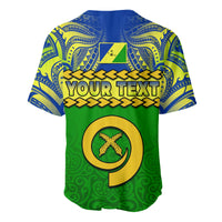 Custom Personalised Malampa Province Baseball Jersey Vanuatu Pig Tusk Polynesian Flag Style - Wonder Print Shop