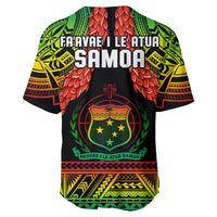 Samoa Rugby Baseball Jersey Teuila Torch Ginger Gradient Style - Wonder Print Shop