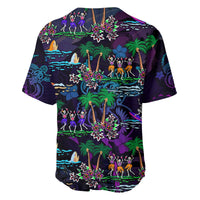 Hawaii Skeleton Dancing Baseball Jersey Halloween Hawaiian Turtle LT13 - Wonder Print Shop