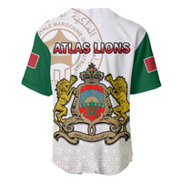 Morocco Football Baseball Jersey Atlas Lions White World Cup 2022 - Wonder Print Shop