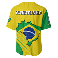 Brazil Football Baseball Jersey Brasil Map Come On Canarinho Sporty Style - Wonder Print Shop