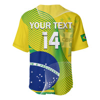 (Custom Text And Number) Brazil Football Baseball Jersey Canarinha Champions WC 2022 - Wonder Print Shop