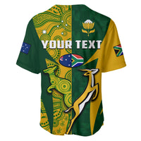 (Custom Personalised) Australia Rugby and South Africa Rugby Baseball Jersey Wallabies Mix Springboks Sporty - Wonder Print Shop