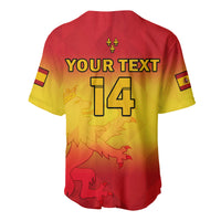(Custom Text And Number) Spain Football Baseball Jersey La Roja World Cup 2022 - Wonder Print Shop