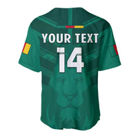 (Custom Text And Number) Cameroon Football Baseball Jersey Les Lions Indomptables Green World Cup 2022 - Wonder Print Shop