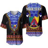 (Custom Personalised) Cameroon Baseball Jersey Atoghu Pattern Black Style - Wonder Print Shop