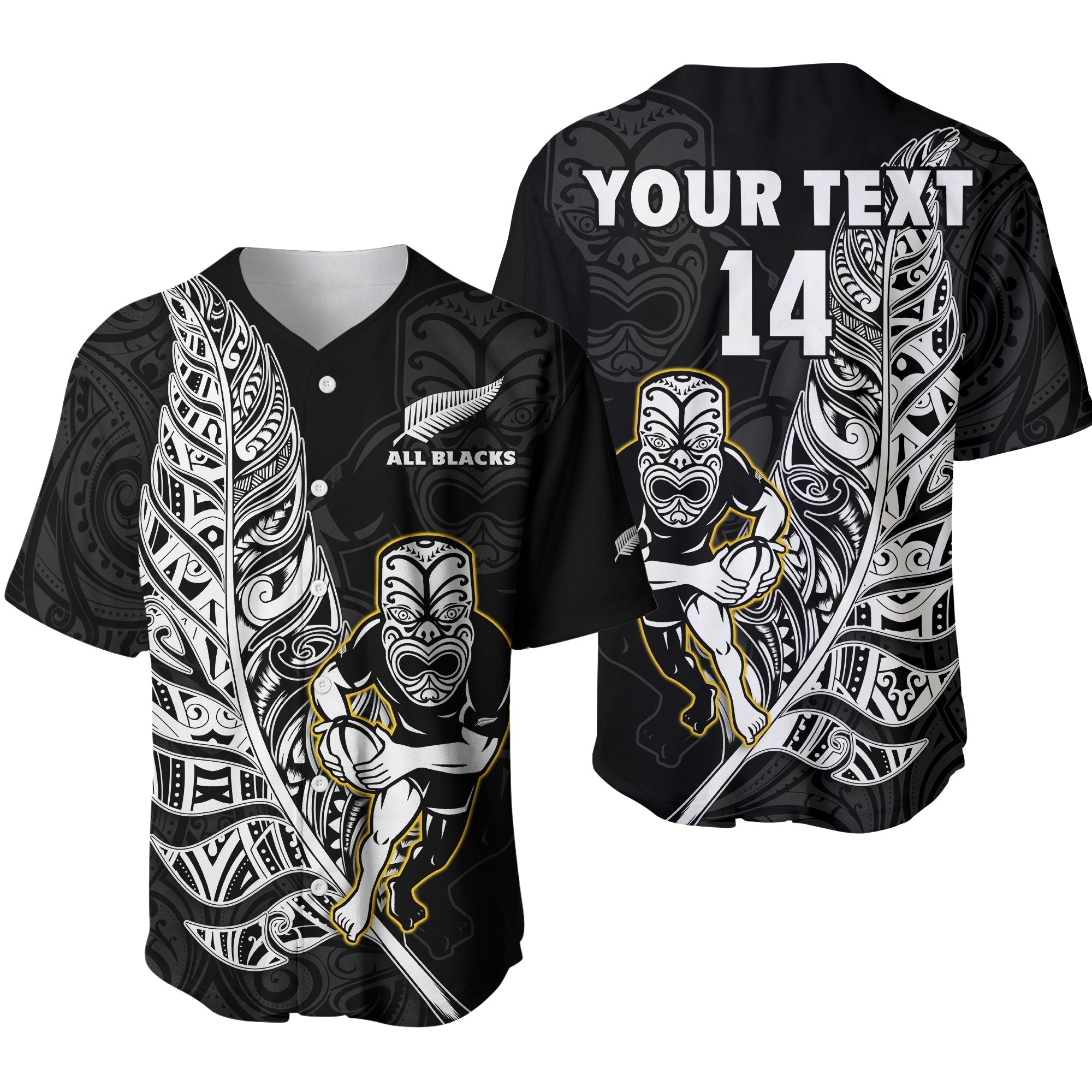 custom-text-and-number-new-zealand-2022-rugby-baseball-jersey-all-black-silver-fern-maori-pattern-version-black-lt14