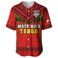 Custom Text And Number Tonga Rugby Baseball Jersey Mate Maa Tonga Pacific Ngatu Black - Wonder Print Shop