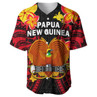Custom Personalised Papua New Guinea Baseball Jersey PNG Bird Of Paradise Polynesian Pattern - Wonder Print Shop