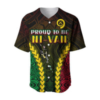 Baseball-Jersey schwarz: „proud to be NI-VAN“ vorn, Knöpfe am Halsausschnitt