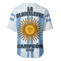 Camiseta béisbol Argentina 2022 azul: “Vamos Argentina” y escudo AFA en el pecho