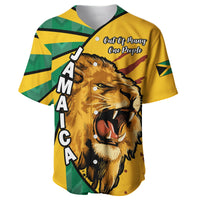 Jamaica Athletics Baseball Jersey Jamaican Flag Mix Lion Sporty Style - Wonder Print Shop
