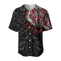 (Custom Personalised) Canada Wolf Baseball Jersey Haida and Maple Leaf LT13 - Wonder Print Shop