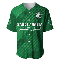 (Custom Text And Number) Saudi Arabia Football Baseball Jersey Green Falcons World Cup 2022 - Wonder Print Shop