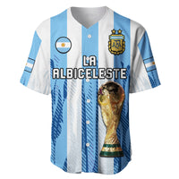 Argentina Football Baseball Jersey La Albiceleste Campeon Proud White 2022 - Wonder Print Shop