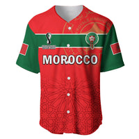 Morocco Football Baseball Jersey Atlas Lions Red World Cup 2022 - Wonder Print Shop