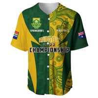 (Custom Personalised) Australia Rugby and South Africa Rugby Baseball Jersey Wallabies Mix Springboks Sporty - Wonder Print Shop