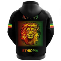 Ethiopia Hoodie Reggae And Rastafarian Quotes Black LT10 - Wonder Print Shop