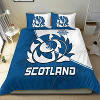 Scotland Rugby Bedding Set Scottish Coat Of Arms Mix Thistle Newest Version - Wonder Print Shop