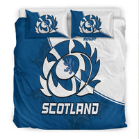 Scotland Rugby Bedding Set Scottish Coat Of Arms Mix Thistle Newest Version - Wonder Print Shop