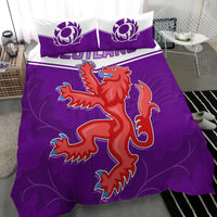 Scottish Rugby Bedding Set Map Of Scotland Thistle Purple Version - Wonder Print Shop