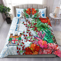 Custom Personalised Fiji Bedding Set Proud Fijian Tapa mix Tagimoucia Flowers LT13 - Wonder Print Shop