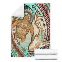 hawaii-premium-blanket-polynesian-shark-and-sea-turtle-dreamy-turquoise-artsy