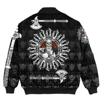 (Custom) Wonder Print Shop - Bomber Jacket Skull Warrior Dead Hero with Hammer RLT12 - Wonder Print Shop