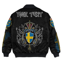 (Custom) Viking - Sweden Flag and Map (1) Bomber Jackets style Viking Geri and Freki RLT12 - Wonder Print Shop