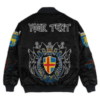 (Custom) Viking - land Flag and Map Bomber Jackets style Viking Geri and Freki RLT12 - Wonder Print Shop
