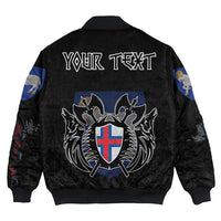 (Custom) Viking - Faroe Islands Flag and Map Bomber Jackets style Viking Geri and Freki RLT12 - Wonder Print Shop